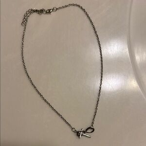 Silver Infinity Cross Necklace